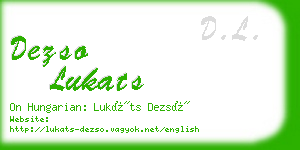 dezso lukats business card